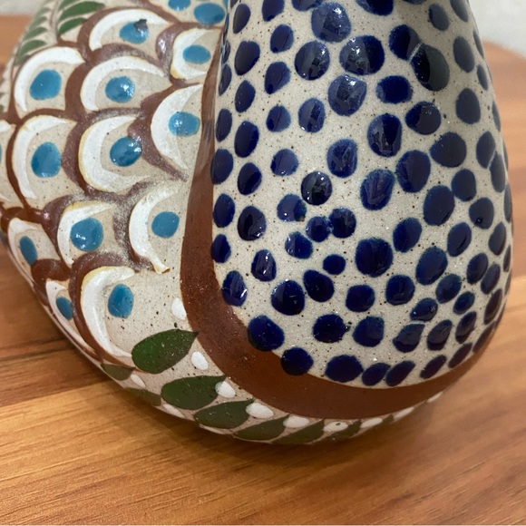 TONALA Mexican Folk Art Pottery Large Duck Sculpture Figurine Decor - Picture 13 of 14
